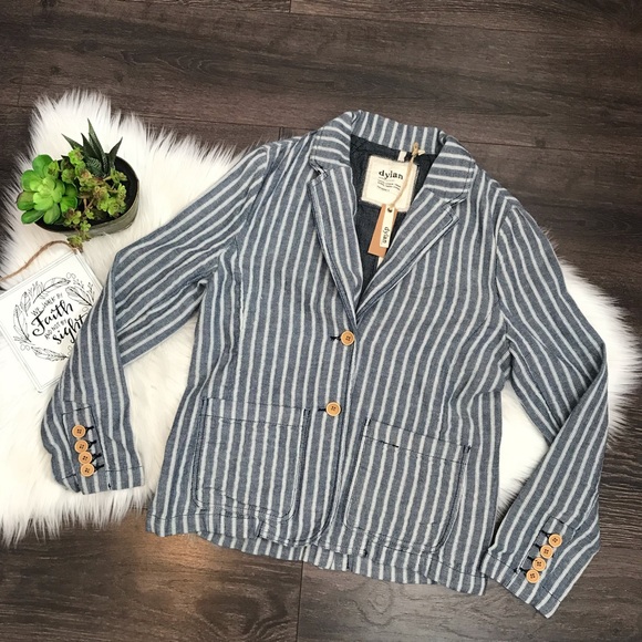 Dylan Jackets & Blazers - NWT Dylan By True Grit Sailor Stripe Blazer Sz M